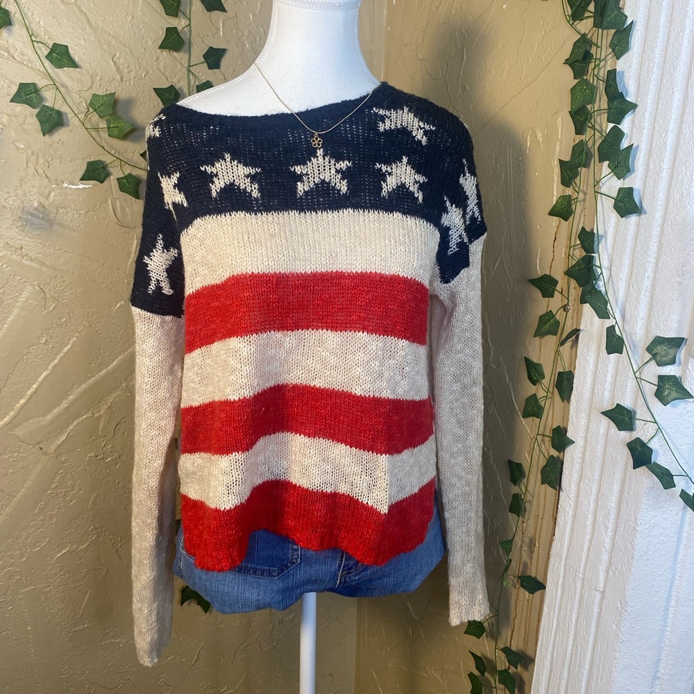 Patriotic Star and Stripe Sweater